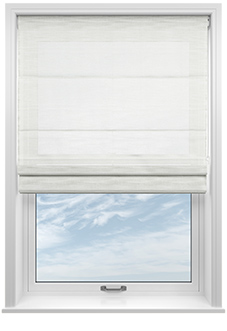 Novara Voile, Chiffon White - Roman Blind